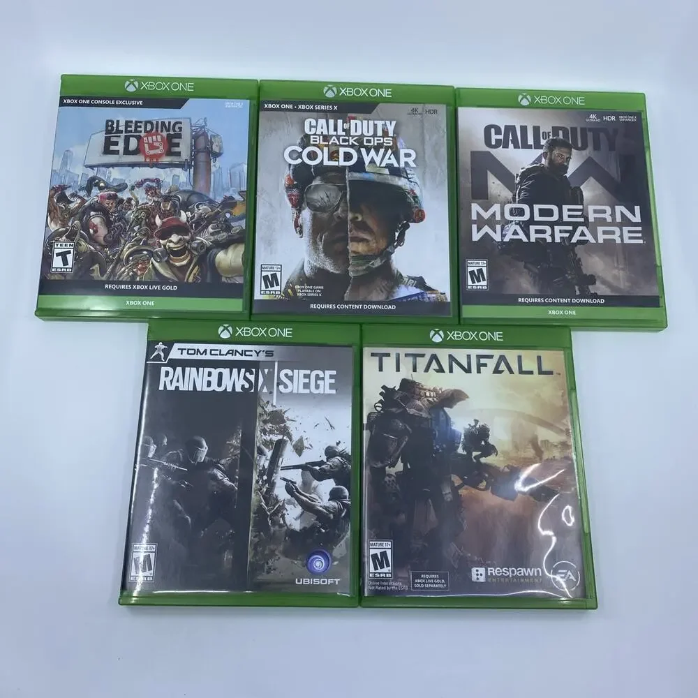 Xbox One 5 Game FPS Lot COD Modern Warfare Cold War Rainbow Six Titanfall B Edge